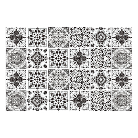 Black and white fashionable tile stickers: interpreting the eternal charm of classics