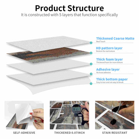 Stick On Wall Tiles for Kitchen Backsplash and Bathroom, Self-Adhesive and Waterproof Tile Stickers  for Easy Home Decor