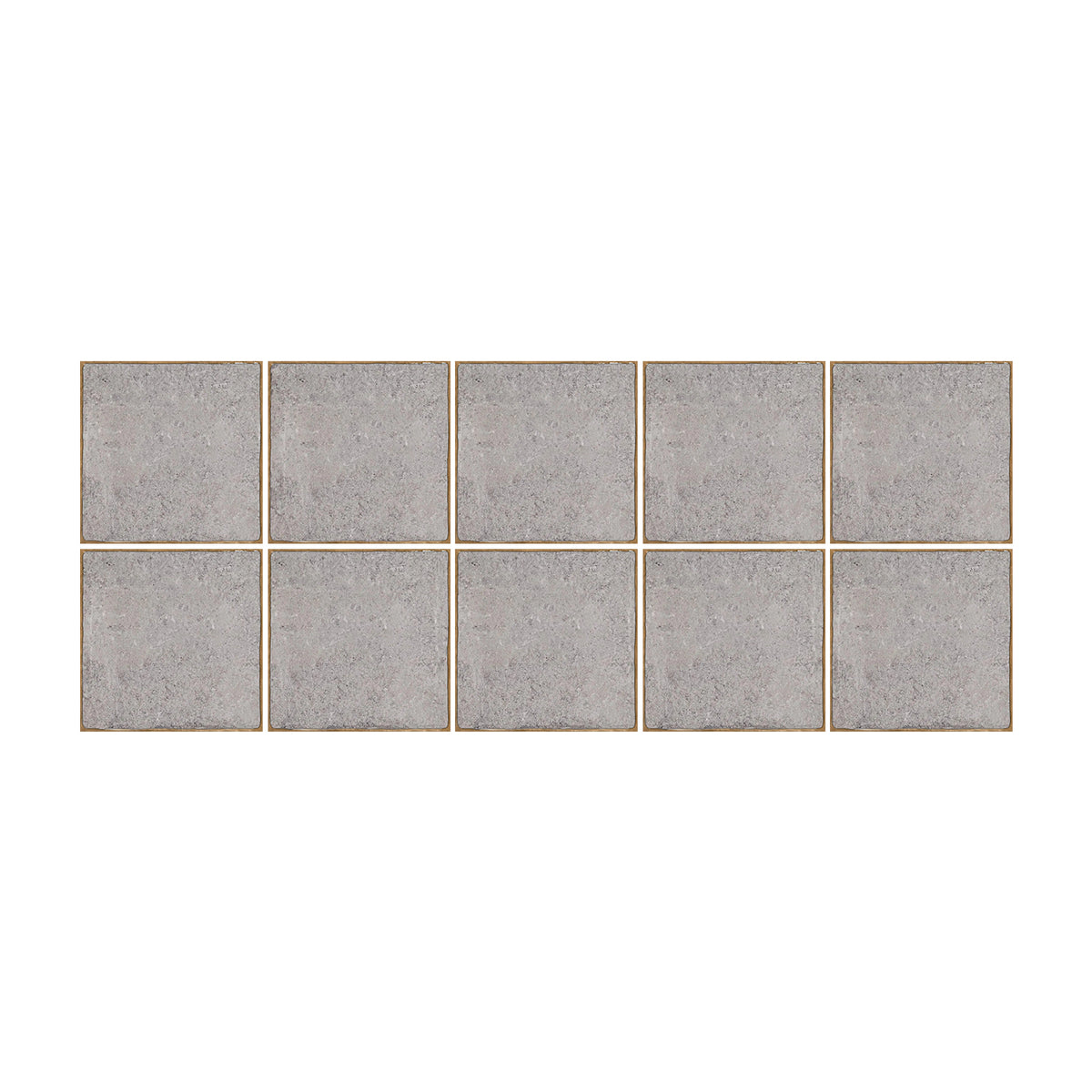 Brown Grey Modern Square Tile Sticker Elegant Wallpaper 10PCS