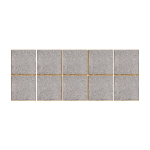 Brown Grey Modern Square Tile Sticker Elegant Wallpaper 10PCS