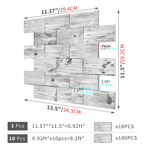 Light Gray Weathered Wood Peel and Stick Tile – Realistic PVC with Distressed Finish