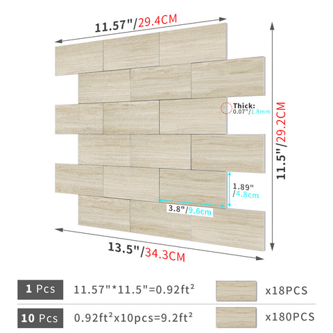 Beige and Cream Textured Peel and Stick Tiles - Rustic Wood Grain PVC for Stylish Spaces