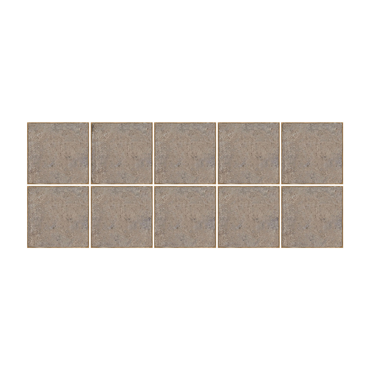 Brown Modern Square Tile Sticker Elegant Wallpaper 10PCS