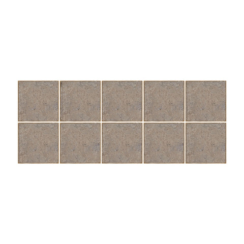 Brown Modern Square Tile Sticker Elegant Wallpaper 10PCS