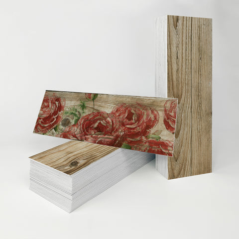 Waterproof Flower Oak Wood Wallpaper Texture