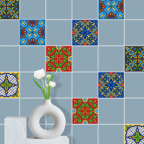 Gorgeous ethnic style: the art carnival of tile stickers