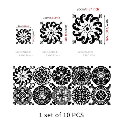 Black and white graphics Creative tile stickers