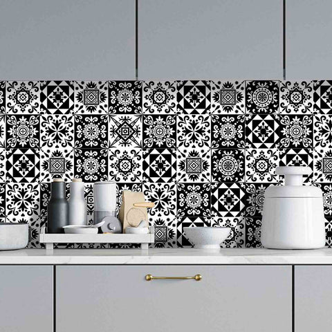 Black and white graphics Creative tile stickers