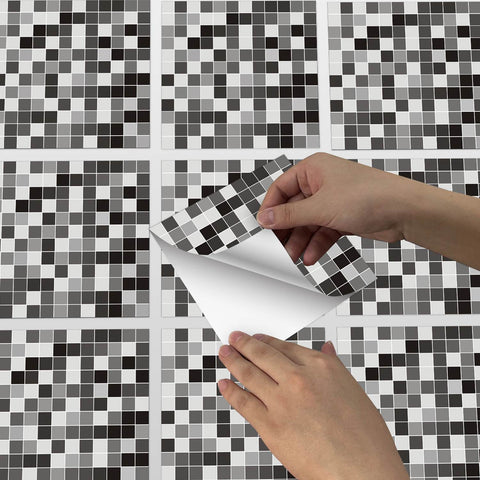 Grey mosaic Creative tile stickers