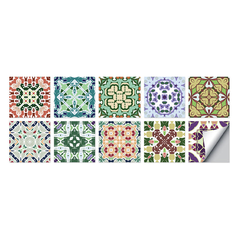 Colorful retro style: the artistic charm of tile stickers