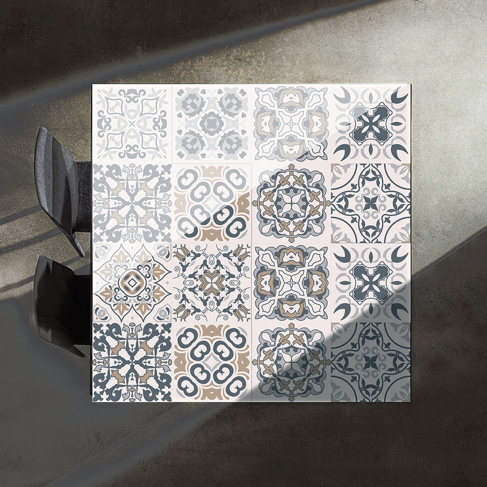 Light gray-brown tone: the retro elegance of tile stickers