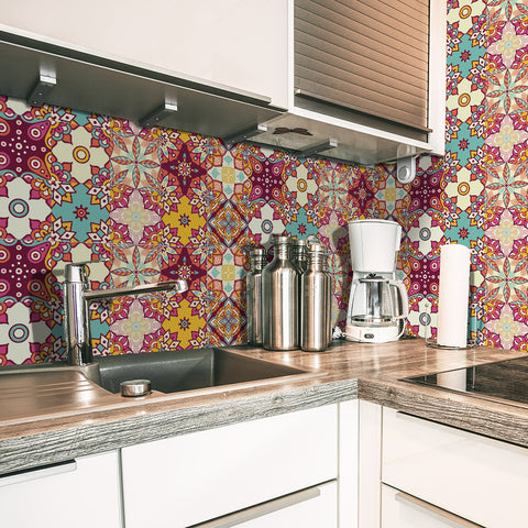 Colorful style - ethnic style tile stickers