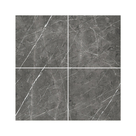 Gray Brown peel and stick marble floor tile Mirror Like Subdued Luxury Easy Installation