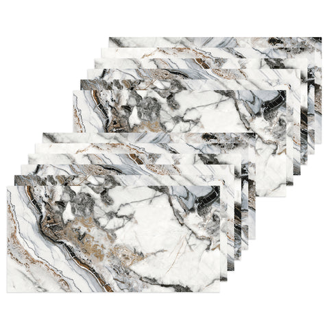 Grey Peel and Stick Marble Texture Floor Tiles Stickers Irregular Splash Ink