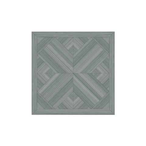 Deep Gray Crosshatch Plaid Wood Grain Peel and Stick Floor Tile Size-12"×12" 30cm×30cm