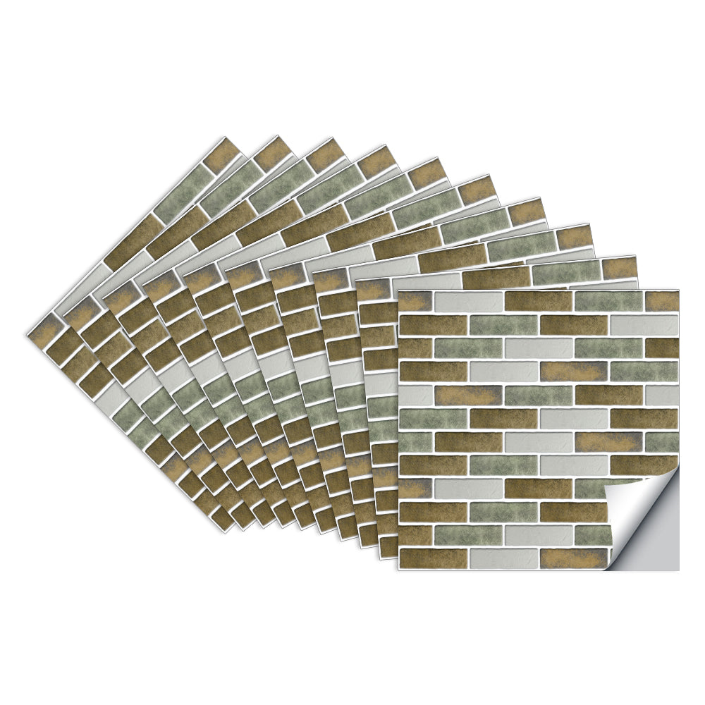 Dark Green and Grey Stone Wallpaper Tiles Stickers Peel and Stick Wallpaper 3d Stone