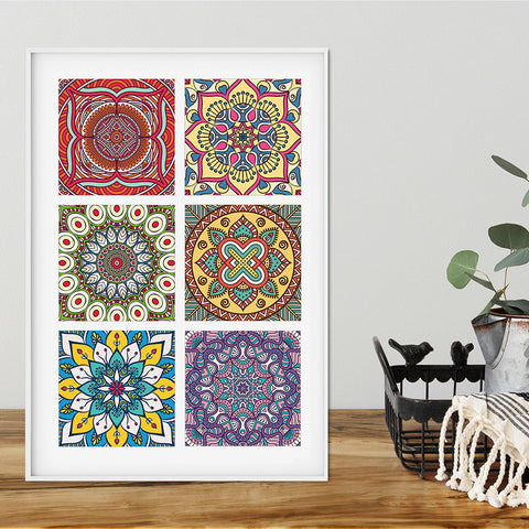 Gorgeous ethnic style: the art carnival of tile stickers