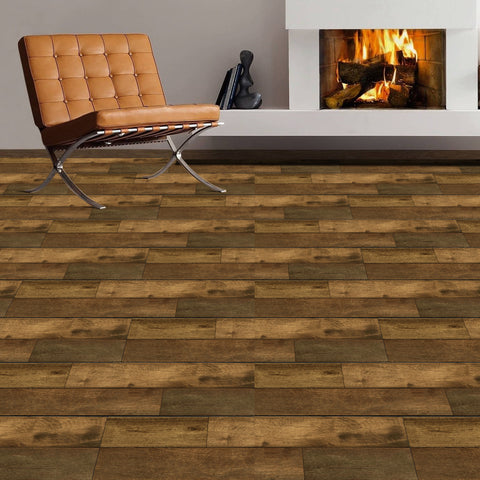 Dark Walnut Textured Vinyl Flooring