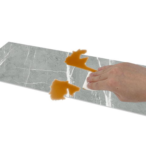 Gray Veined Marble Self-Adhesive Stair Stickers for Bathroom and Home Decor