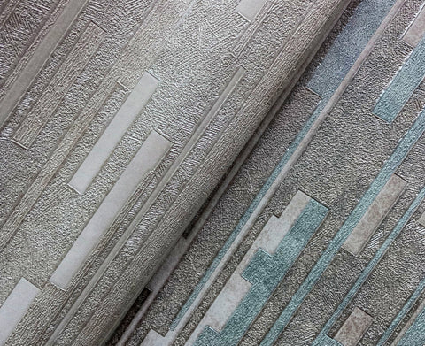 American Simple Vertical Stripes Patchwork Forest Wallpaper