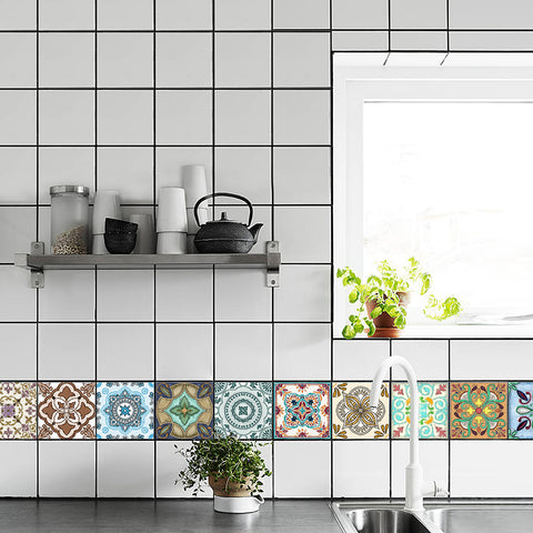Colorful retro style: the artistic feelings of tile stickers