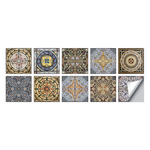 Retro colorful tones: the classical charm of tile stickers