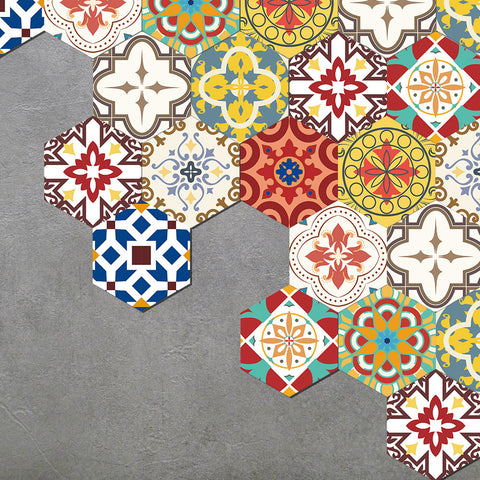 Colorful pattern tiles: dynamic creativity, artistic life