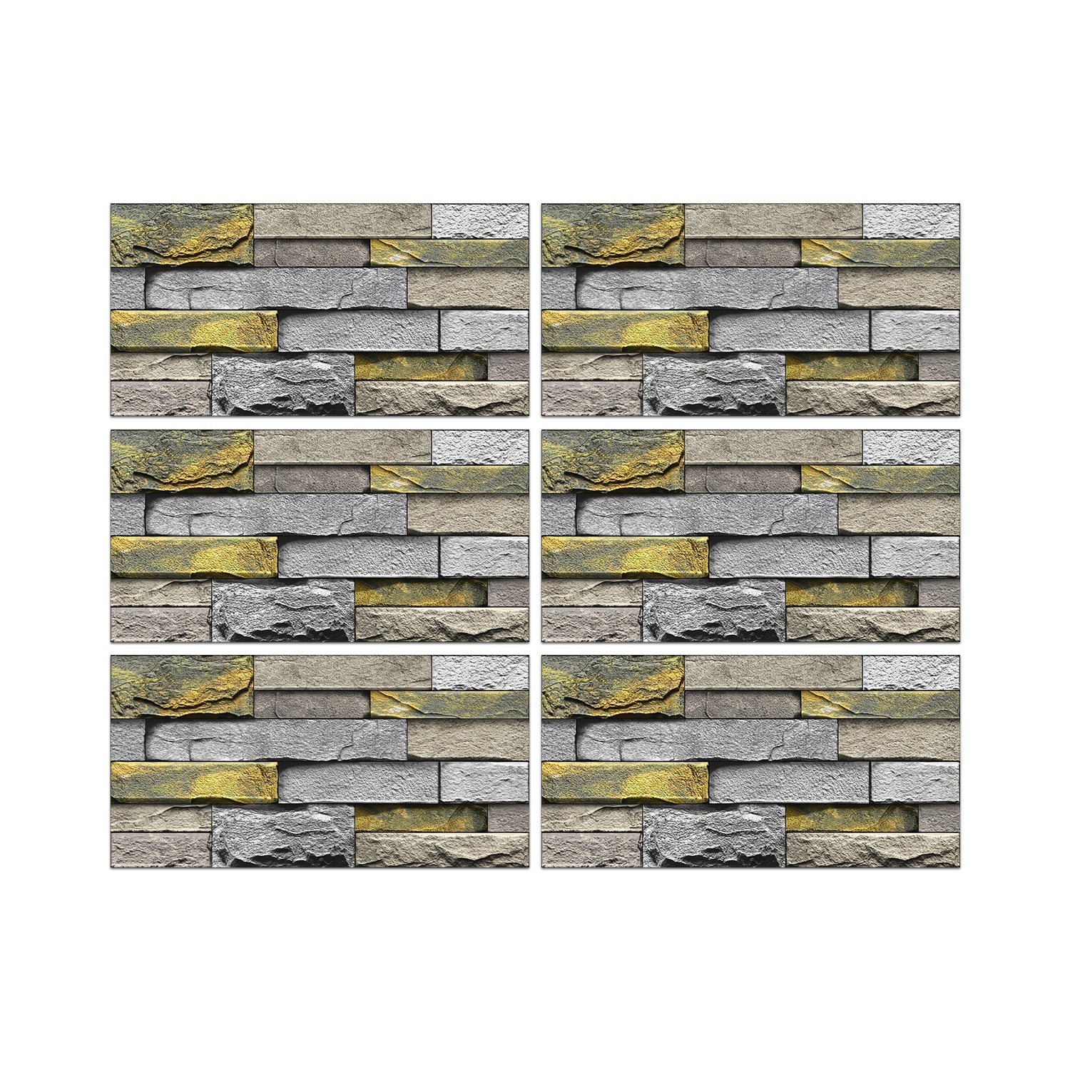 6pcs stone wallpaper