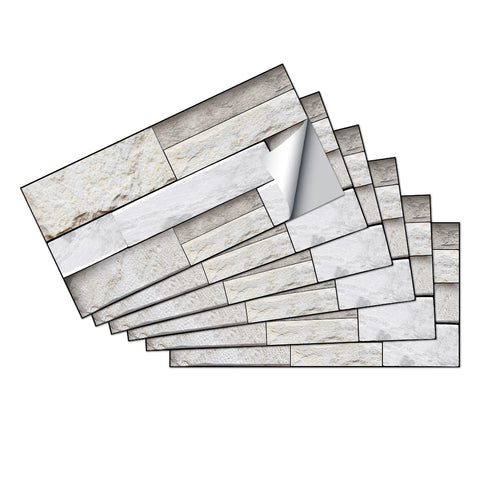 Peel and Stick Marble Floor Tiles White and Light Grey Scandinavian Style