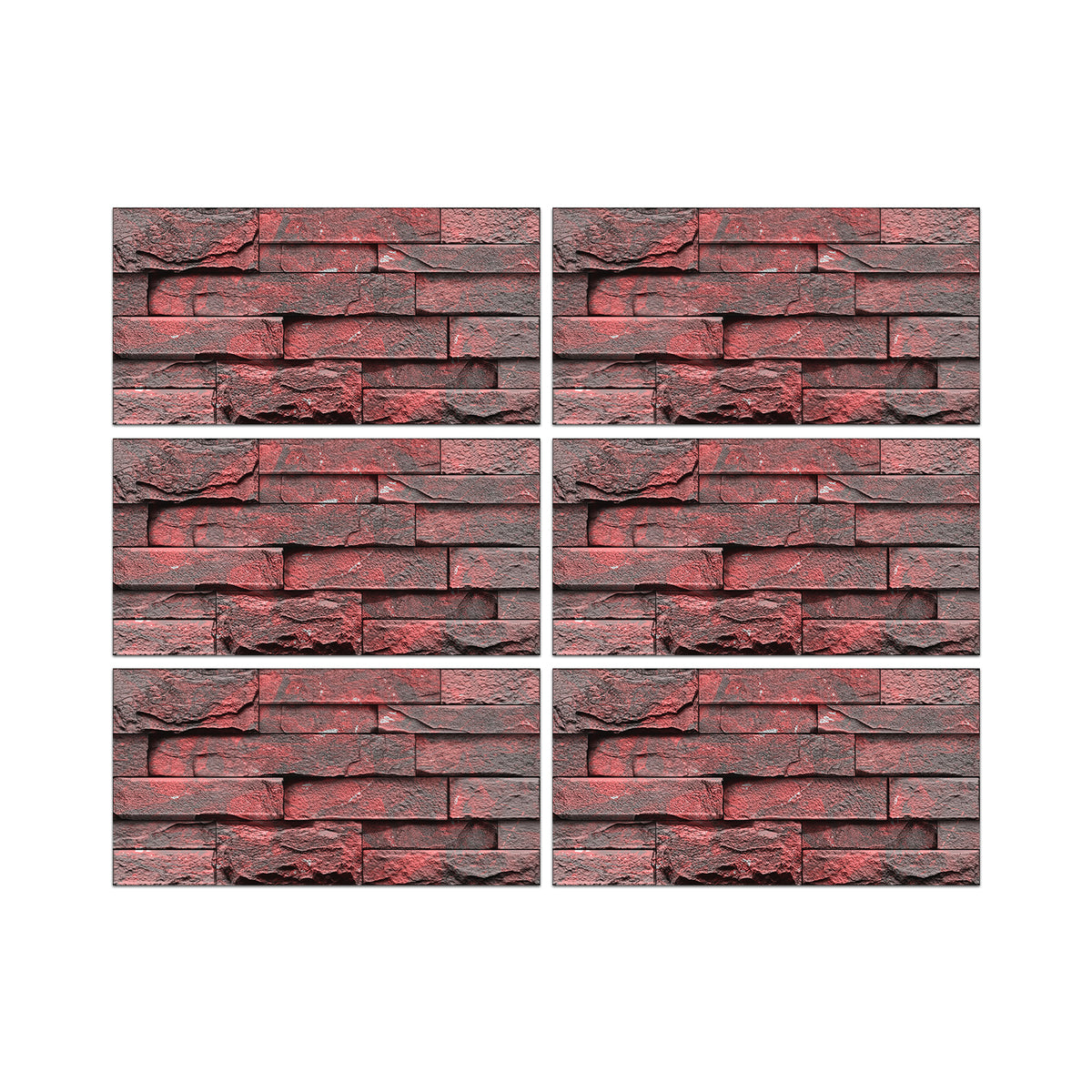 Dark Red Stone Texture Wallpaper Rustic Tiles Stickers