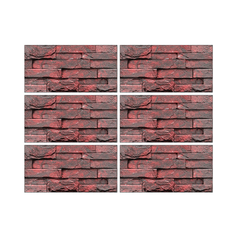 Dark Red Stone Texture Wallpaper Rustic Tiles Stickers