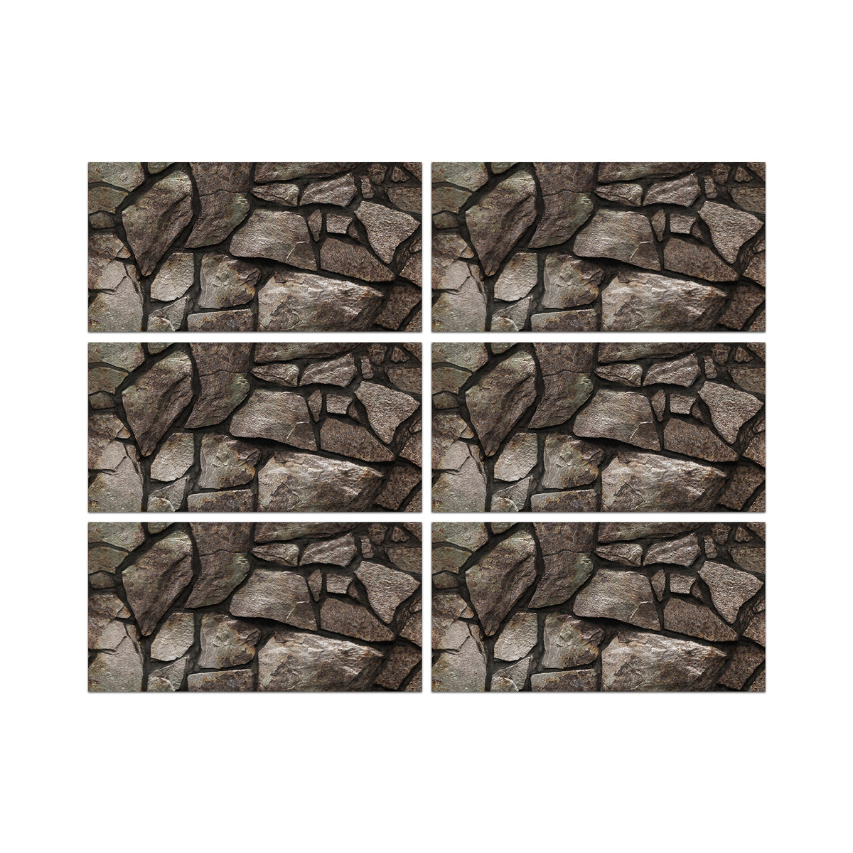 6pcs stone wallpaper