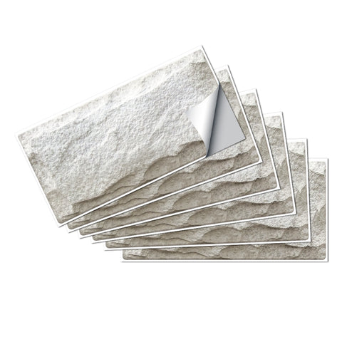 Light Beige Marble Textured Floor Stickers Elegant Peel and Stick 6pcs