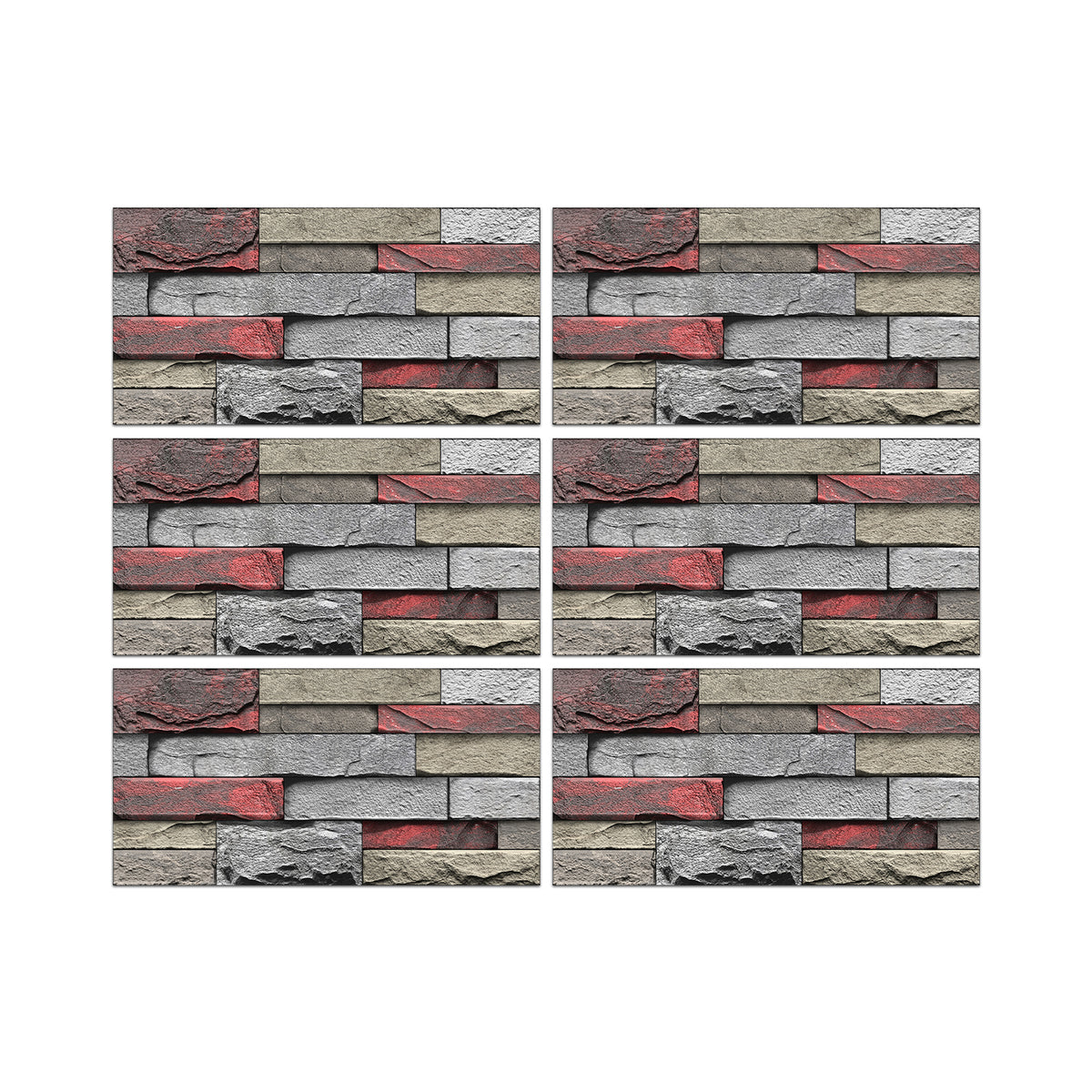 6pcs stone wallpaper