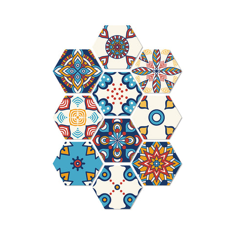 Colorful geometric oriental culture tiles: unique visual experience