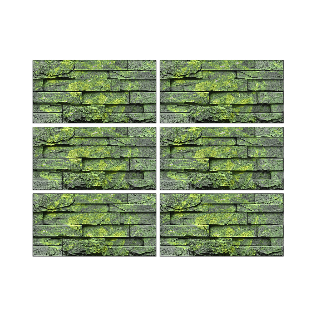 Emerald Green Stone Texture Wallpaper Rustic Tiles Stickers