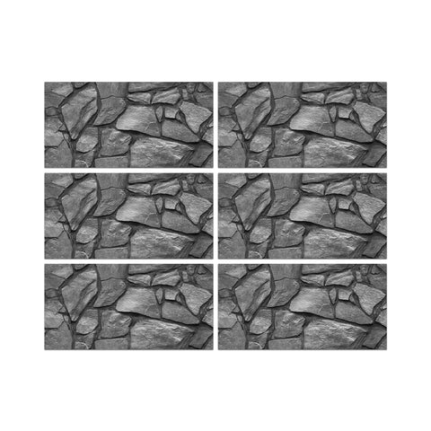 Grey Irregular Simulates 3D Stone Texture Wallpaper Nature Tiles Stickers