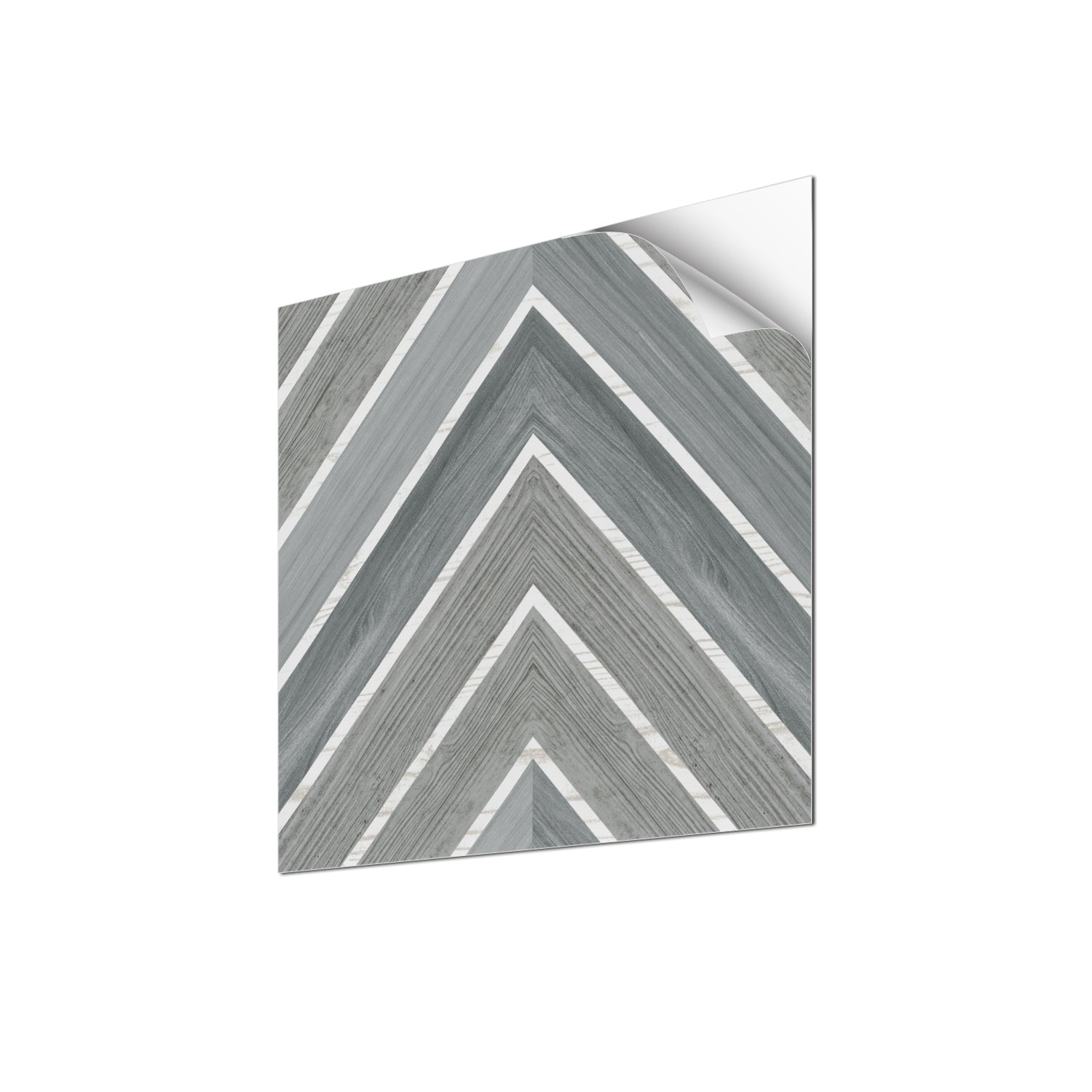 Herringbone Grey Wood Peel and Stick Vinyl Flooring Real Wood Texture