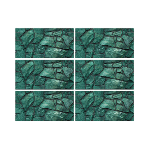 Green Irregular Simulates 3D Stone Texture Wallpaper Nature Tiles Stickers