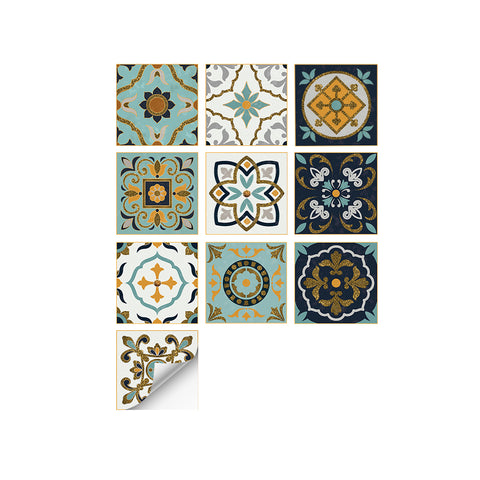 Colorful retro style: the artistic romance of tile stickers