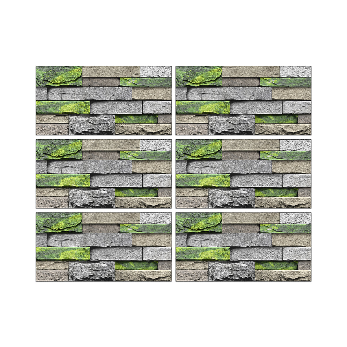 Light Green Stone Texture Wallpaper Rustic Tiles Stickers