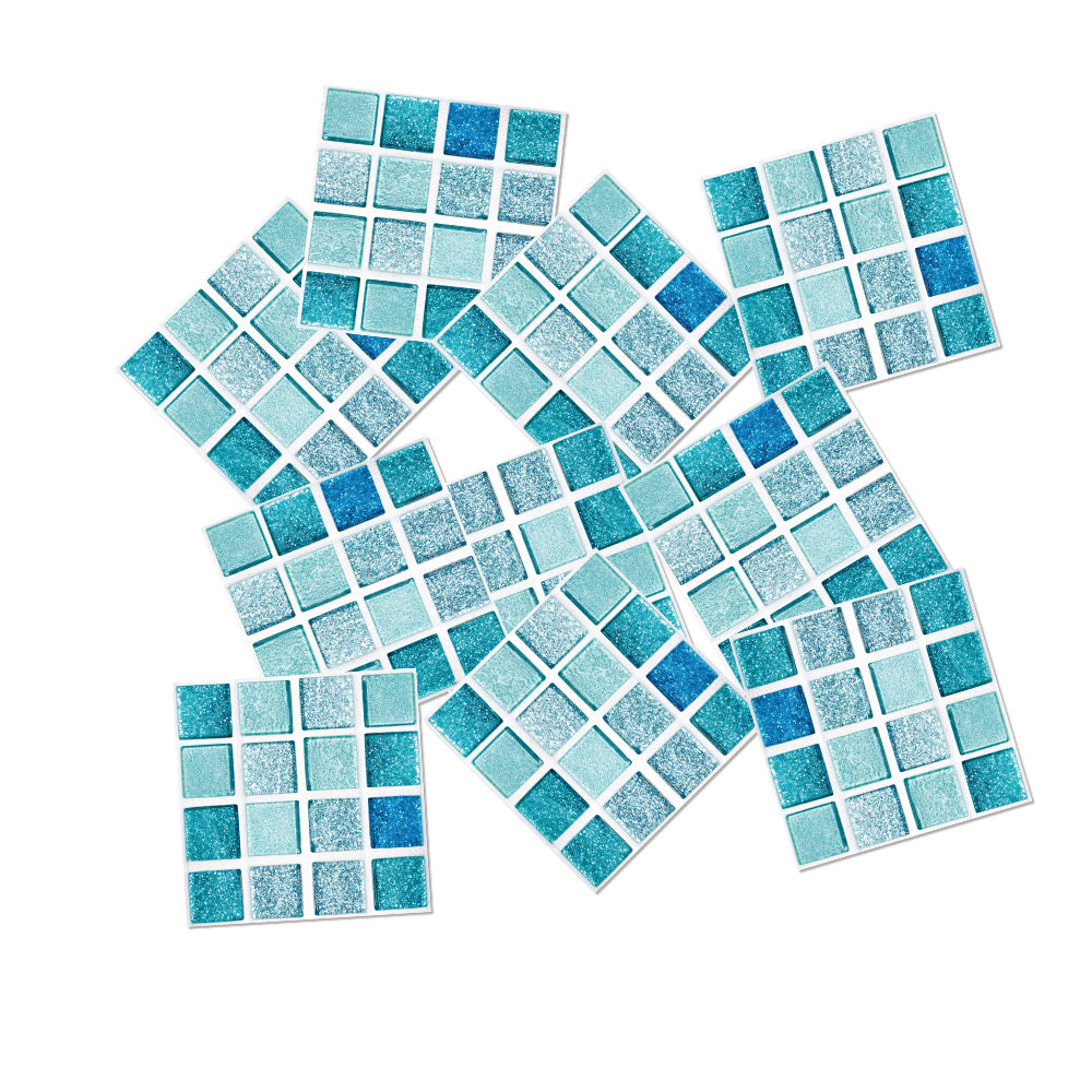 Greenblue Stone Wallpaper Stonelike Mosaic Wall Tiles Sticker Peel and Stick Fresh