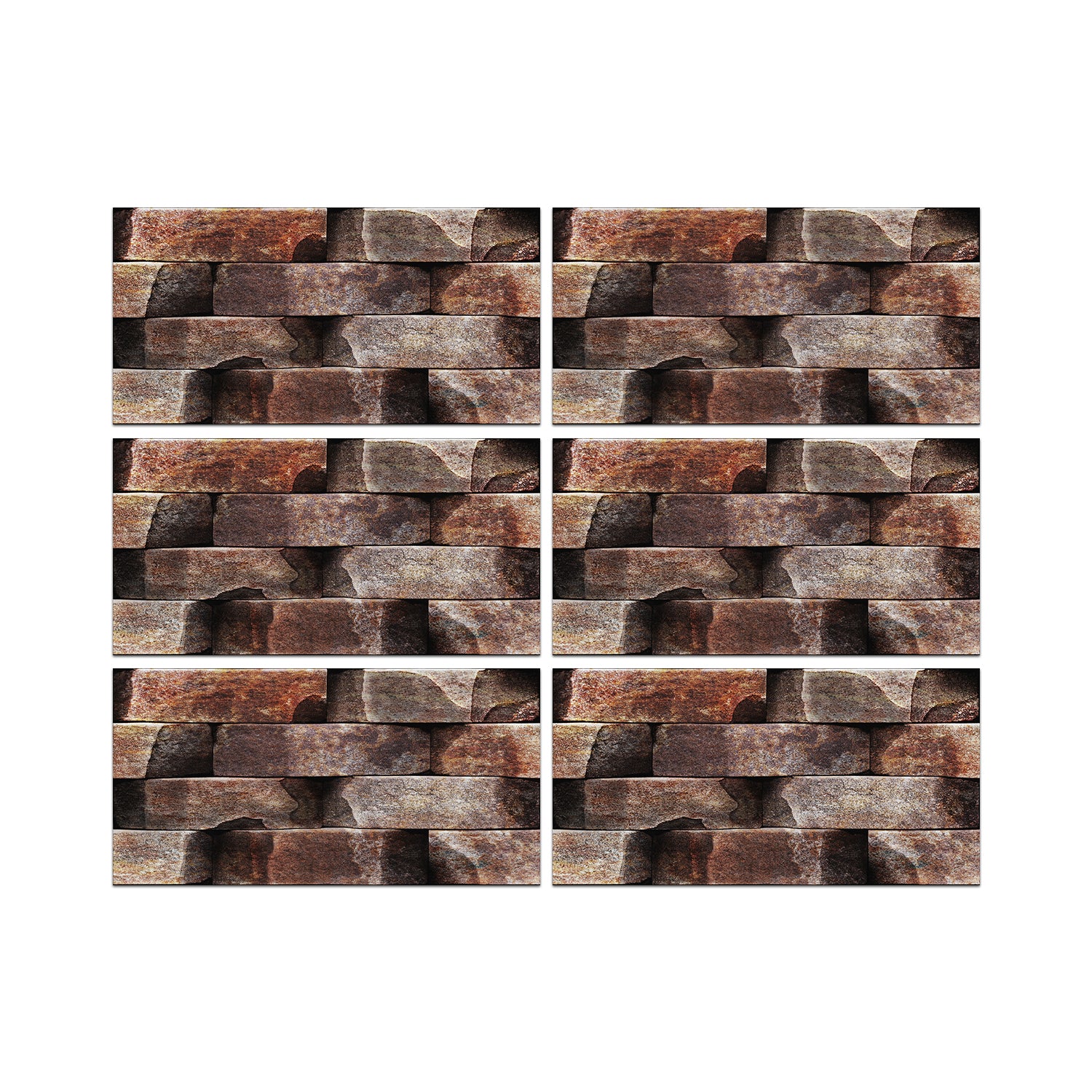 6pcs stone wallpaper