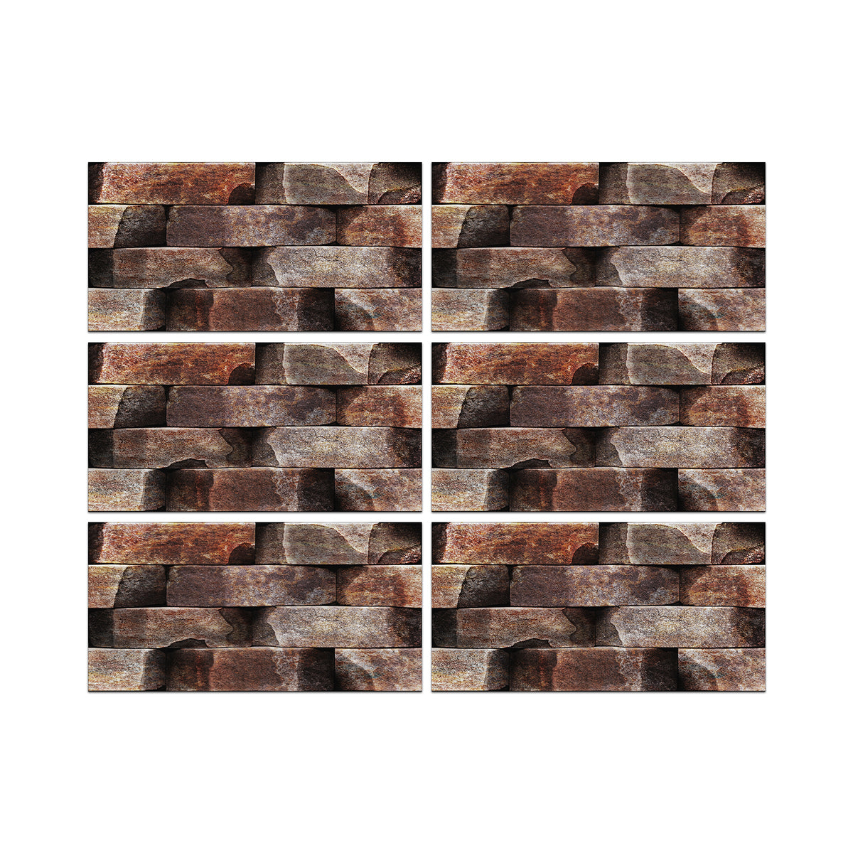 6pcs stone wallpaper