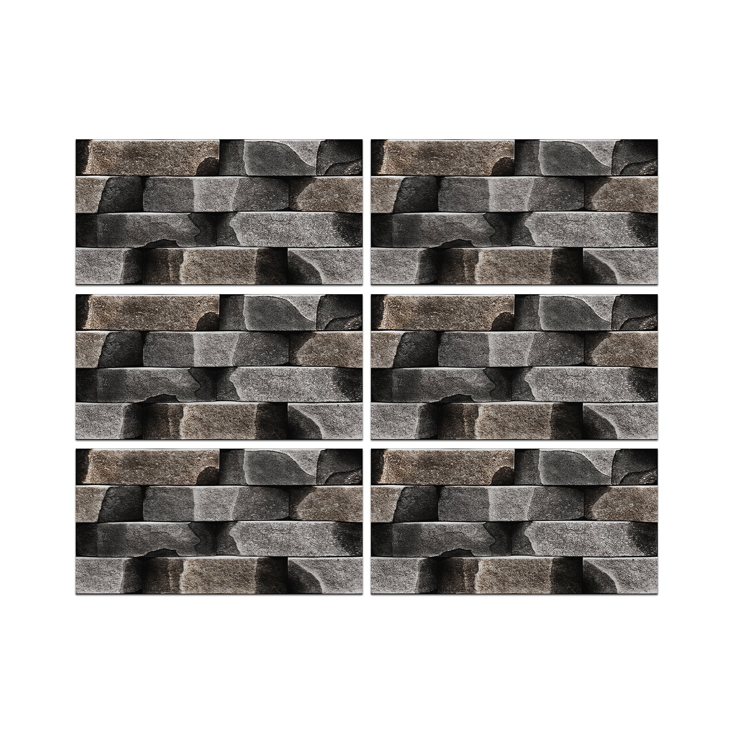 6pcs stone wallpaper