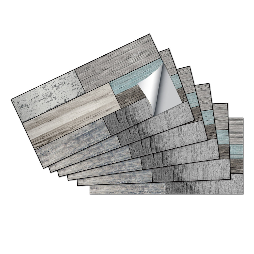 Scandinavian Modern Peel and Stick Marble Floor Tiles Light Grey and Beige Minimalist Style