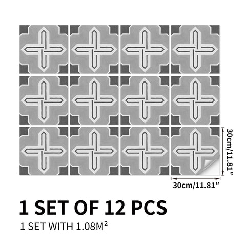The perfect blend of art and practicality - Scandinavian style grey and white thickened frosted floor stickers