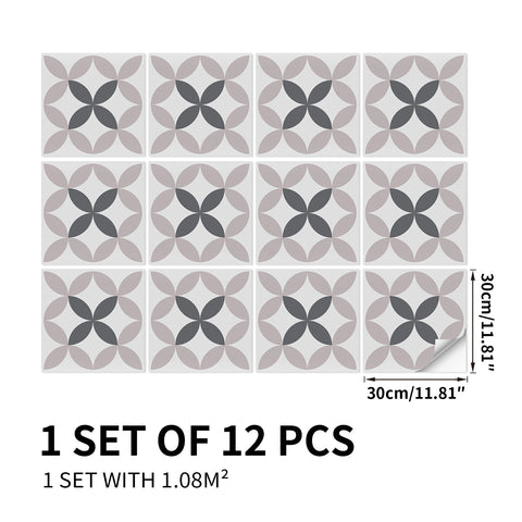 The Nordic symphony of mauve and gray, the simple beauty of art floor stickers