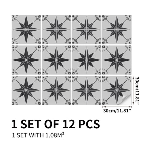 Gray and White Creative Thickened Frosted Floor Sticker