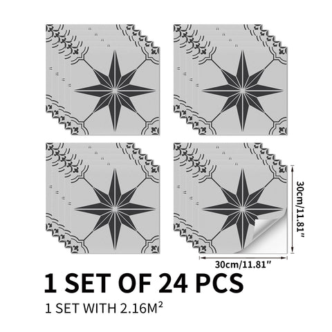 Gray and White Creative Thickened Frosted Floor Sticker